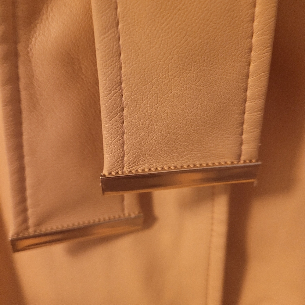 MARC NEW YORK Faux Leather Self-Tie VEST, NWOT, M, Buttery Camel - BEAUTIFUL! - Picture 8 of 13